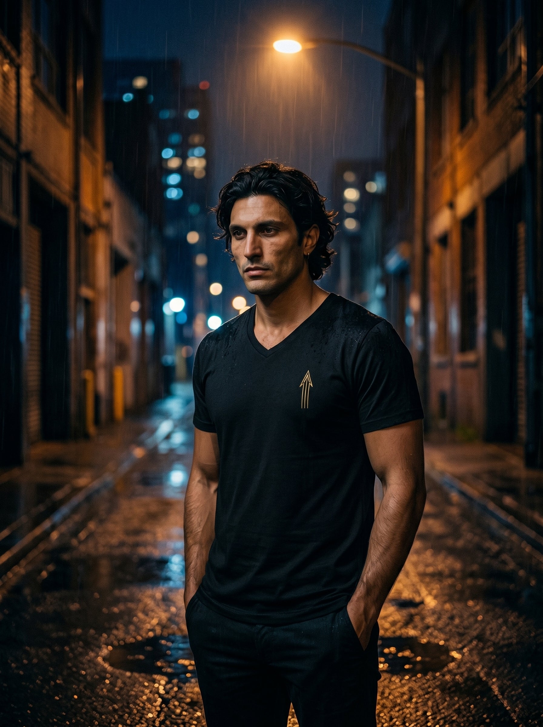 Before Dawn — Men's V-Neck Tee