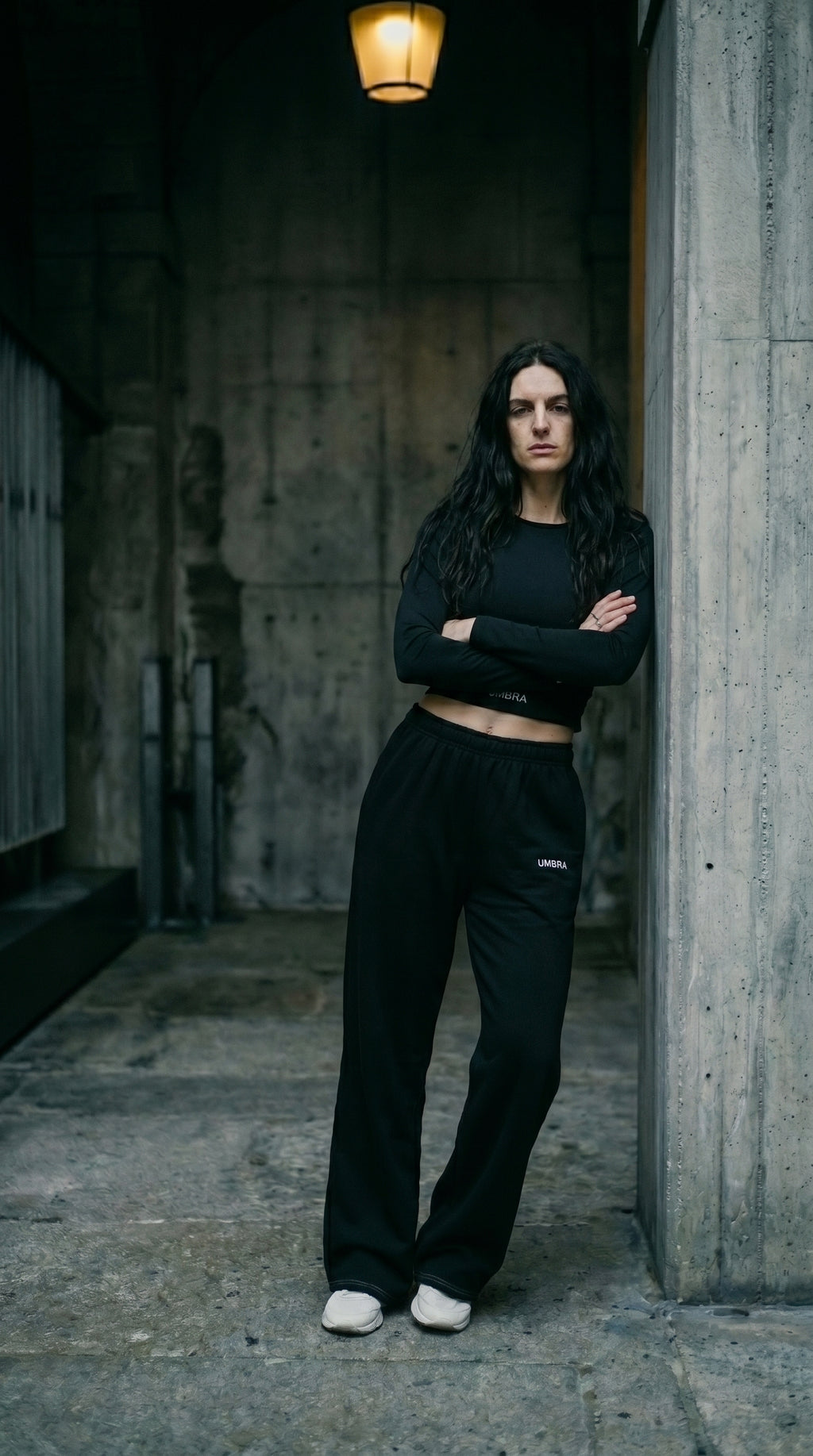The Veil — Recycled Long-Sleeve Crop Top